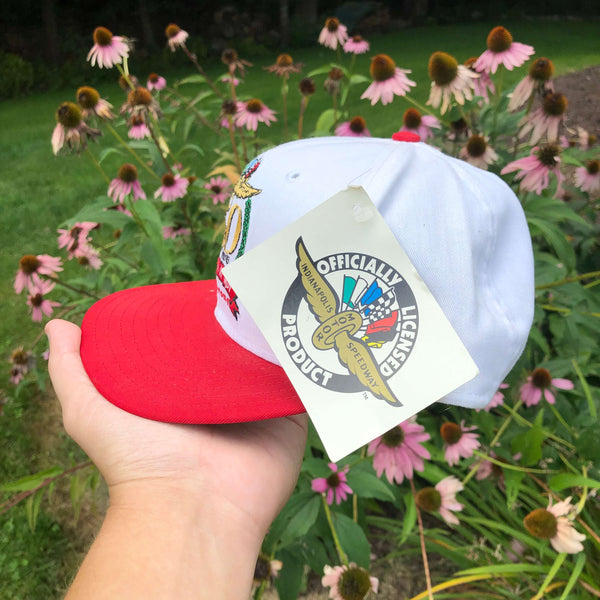 Vintage Deadstock NWT DeLONG 50 Wins "A Legend at Indy" Indy 500 Snapback Hat