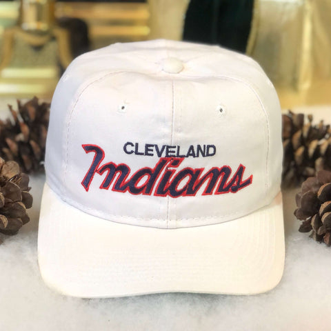 Vintage MLB Cleveland Indians Sports Specialties Twill Script Snapback Hat