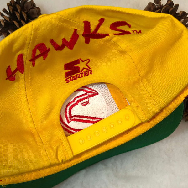 Vintage Deadstock NWT NBA Atlanta Hawks Starter Twill Snapback Hat