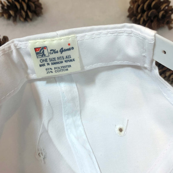 Vintage Deadstock NWT MLB Cleveland Indians The Game Split Bar Twill Snapback Hat