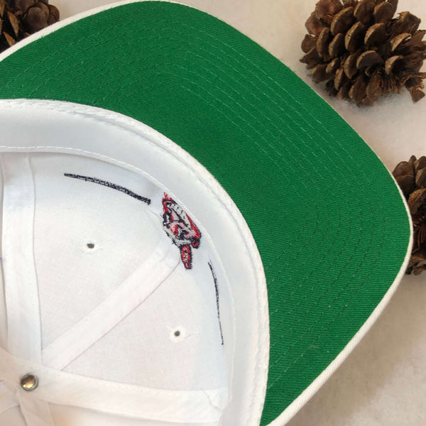 Vintage Deadstock NWT MLB Cleveland Indians The Game Split Bar Twill Snapback Hat