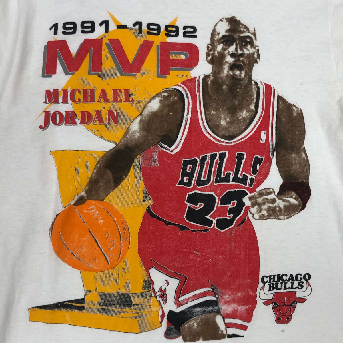 90s マイケルジョーダン　フェード　1991 MVP　Tシャツ 90s マイケルジョーダン フェード 1991 MVP Tシャツ - メルカリ