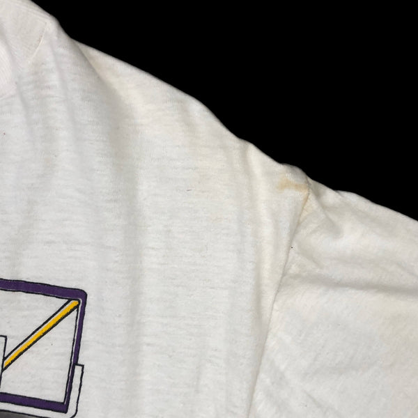 Vintage NBA Los Angeles Lakers Magic Bart Simpson "We're Back" Bootleg T-Shirt (L)