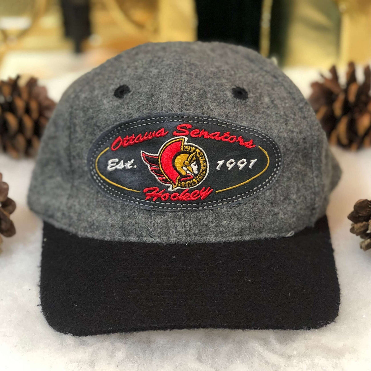 Vintage NHL Ottawa Senators Logo Athletic Wool Snapback Hat – 🎅 Bad Santa