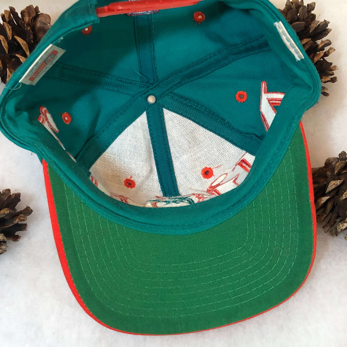 Vintage NFL Miami Dolphins Logo 7 Spellout Wraparound Snapback Hat – 