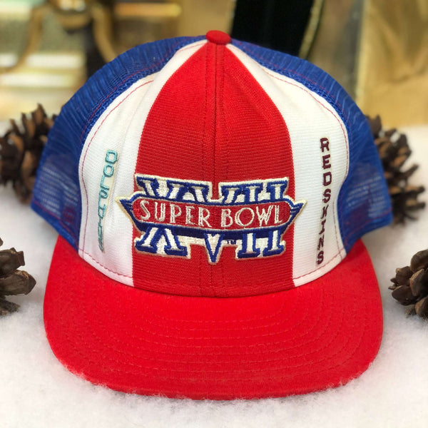 Vintage Deadstock NWOT NFL Super Bowl XVII Dolphins Redskins Trucker Hat