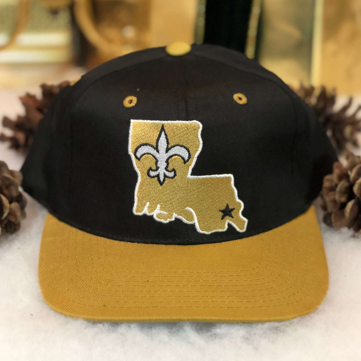 Vintage NFL New Orleans Saints LOGO Snapback Cap Hat 80s 90s NFL Shop NEW  NWOT