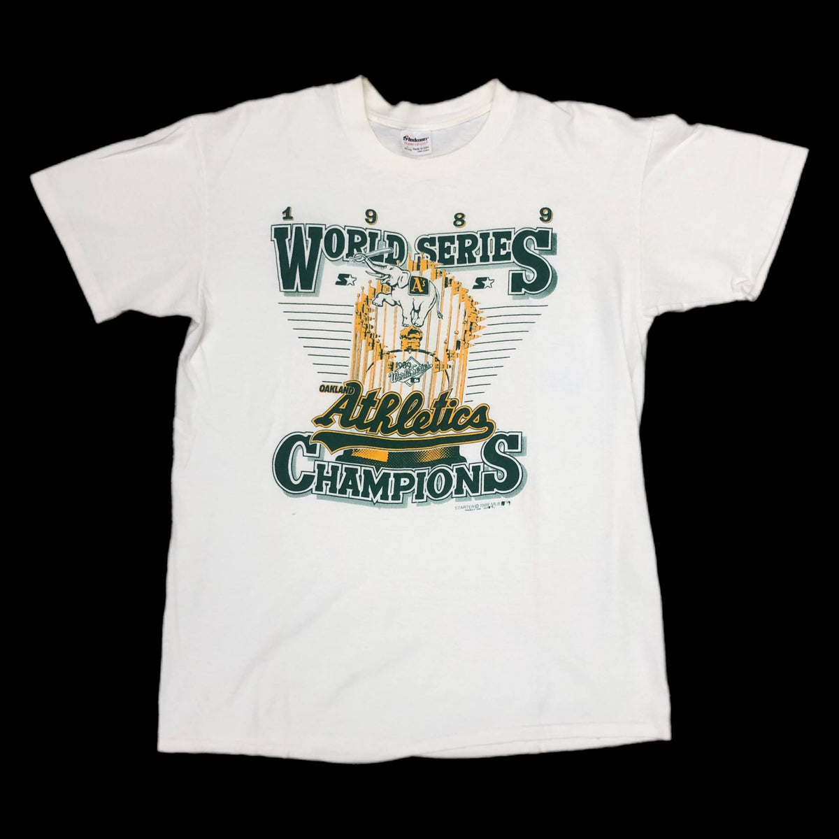 Vintage 1989 Oakland Athletics World Series Champions Starter T