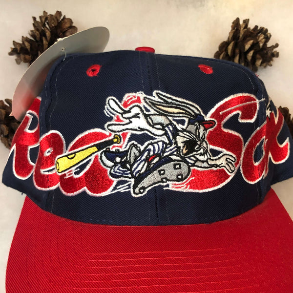 Vintage Deadstock NWT 1993 MLB Boston Red Sox Bugs Bunny Looney Tunes Script Twill Snapback Hat