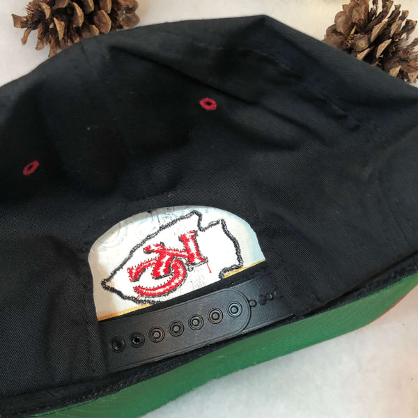Vintage Deadstock NWOT NFL Kansas City Chiefs Twins Enterprise Bar Line Twill Snapback Hat