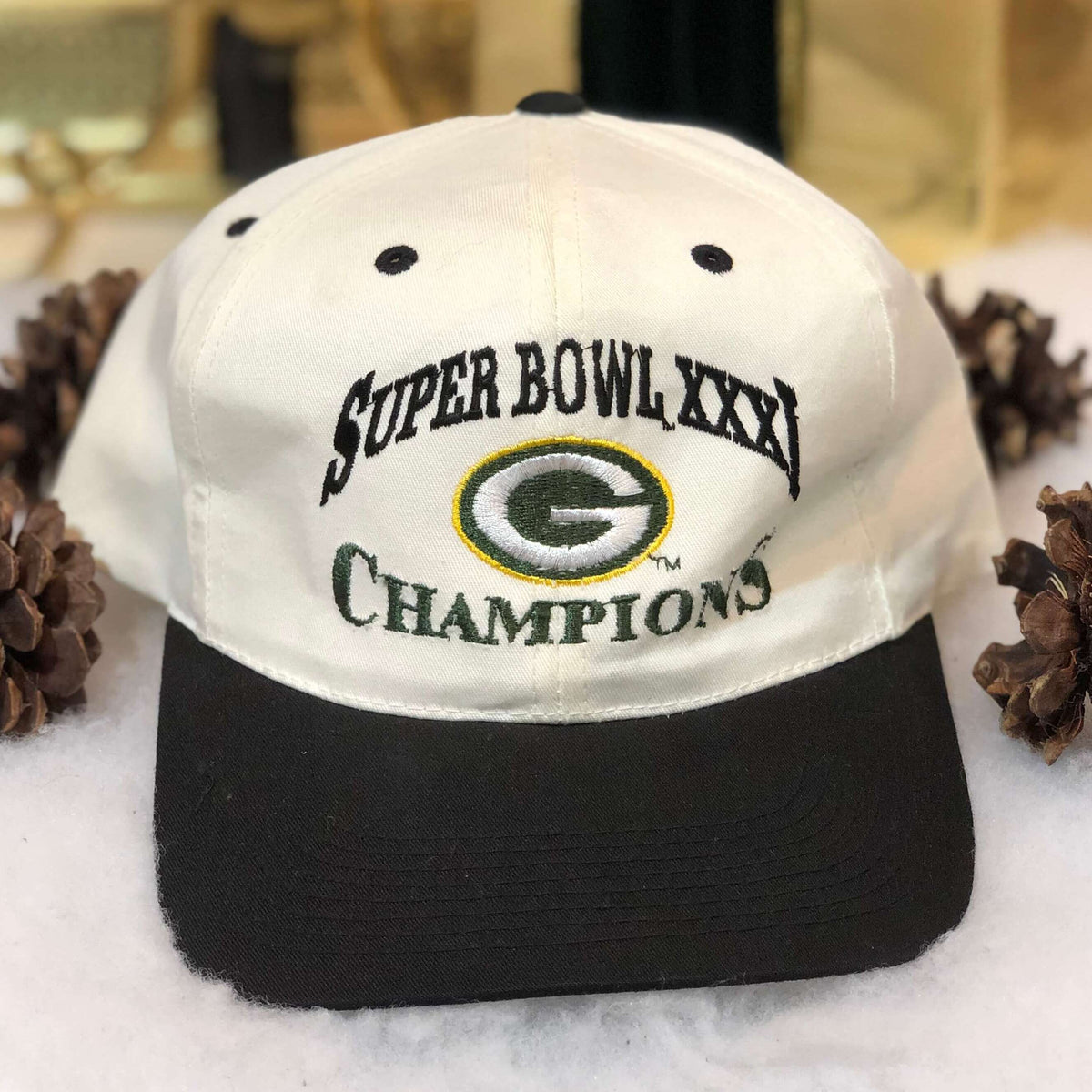 Vintage Green Bay Packers Snapback Hat Super Bowl XXXI Logo