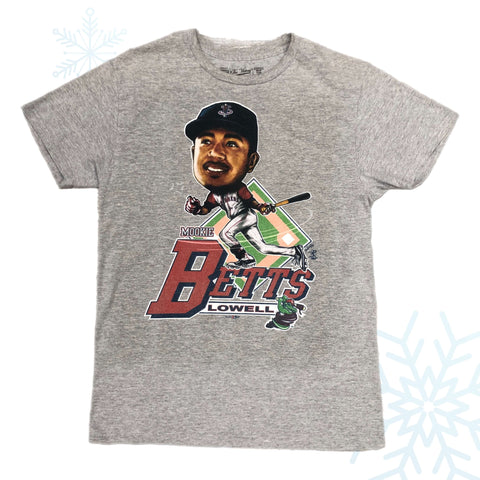 2017 MiLB Mookie Betts Lowell Spinners Caricature T-Shirt (M)