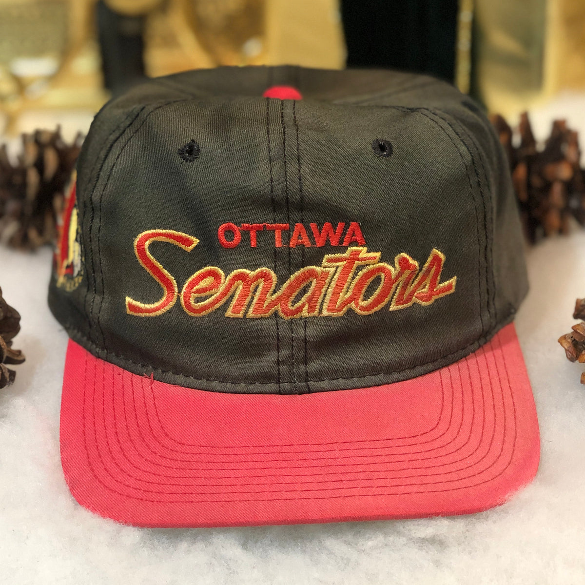 Vintage NHL Ottawa Senators Sports Specialties Script Snapback Hat