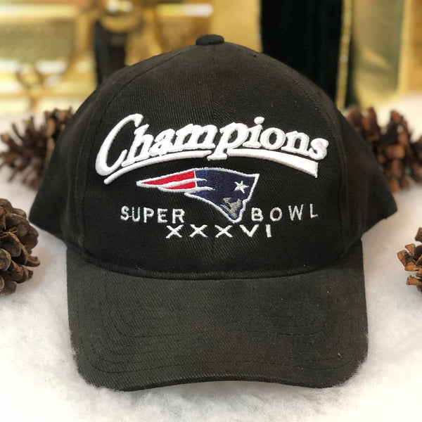 Vintage Deadstock NWOT NFL New England Patriots Super Bowl XXXVI Champions Snapback Hat