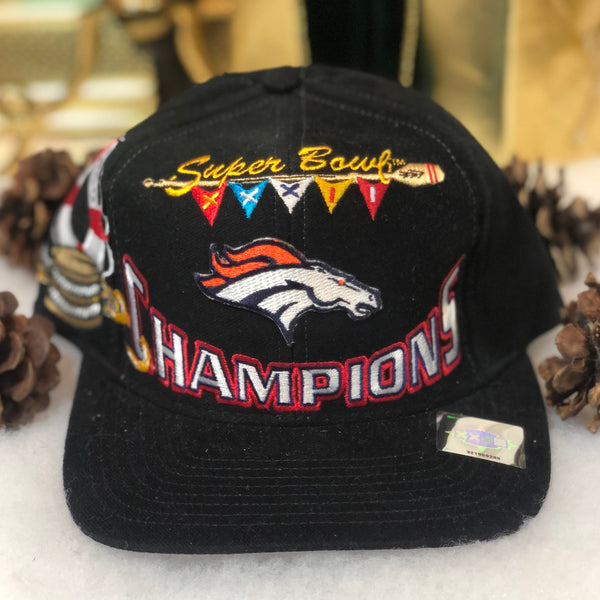 Vintage Deadstock NWT NFL Denver Broncos Super Bowl XXXII Champions Logo Athletic Snapback Hat
