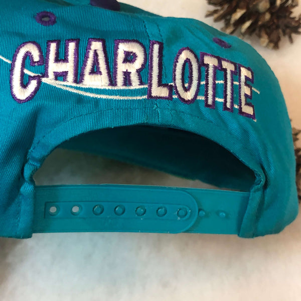 Vintage NBA Charlotte Hornets The G Cap Swordfish Snapback Hat