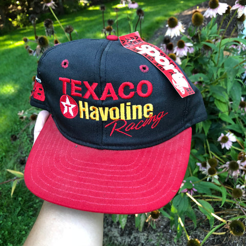 Vintage Deadstock NWT AJD Sportswear NASCAR Texaco Havoline Racing Pinstripe Snapback Hat