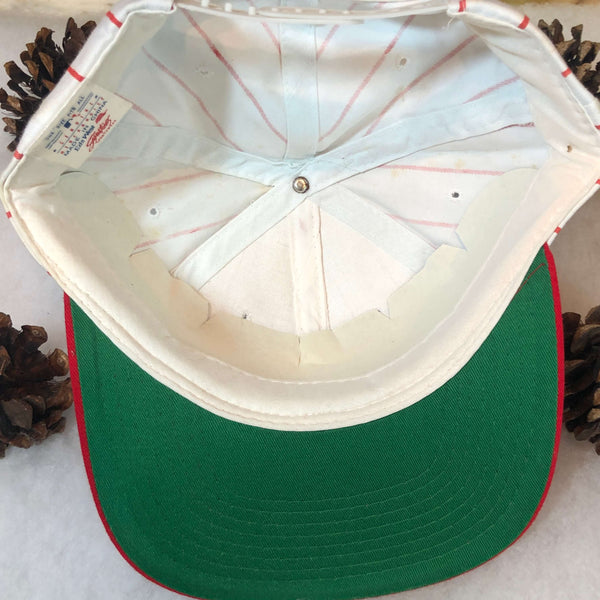 Vintage Deadstock NWT MLB Cincinnati Reds Signatures Pinstripe Twill Snapback Hat