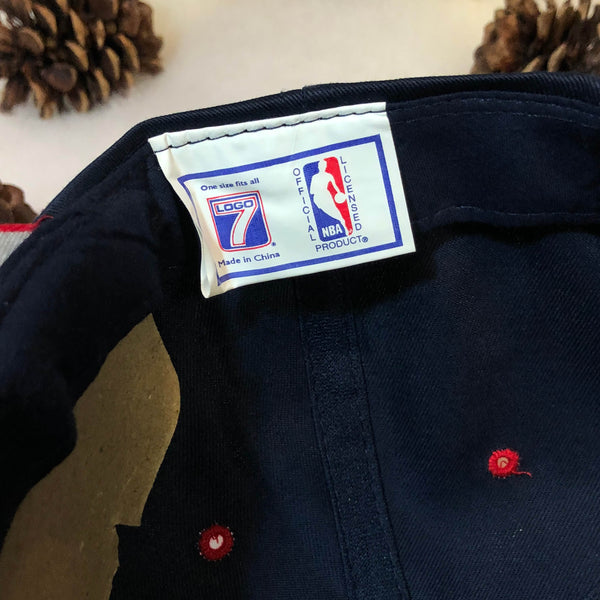 Vintage Deadstock NWT NBA Houston Rockets Logo 7 Twill Snapback Hat