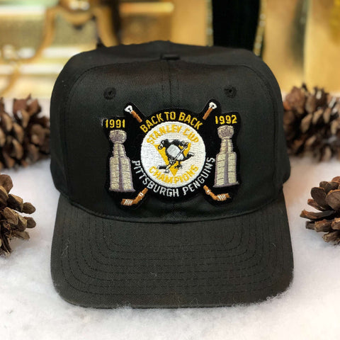 Vintage NHL Pittsburgh Penguins 1991-92 Champions Twill Snapback Hat