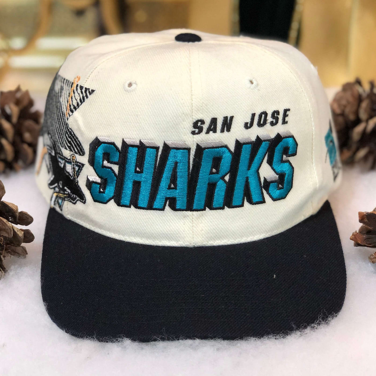 Vintage Snapback Snap Back Hat San Jose Sharks American Needle