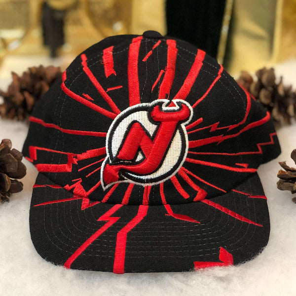 Vintage Deadstock NWOT NHL New Jersey Devils Starter Collision Snapback Hat