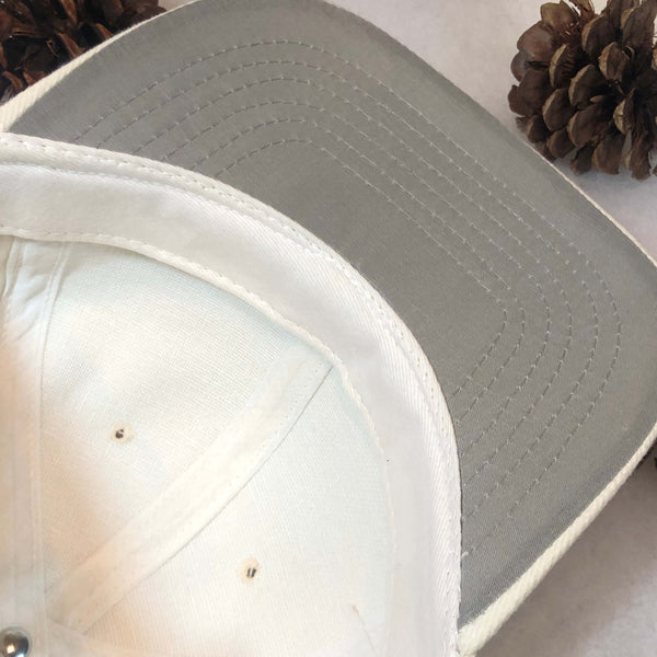 Vintage Deadstock NWOT White Blank Snapback Hat