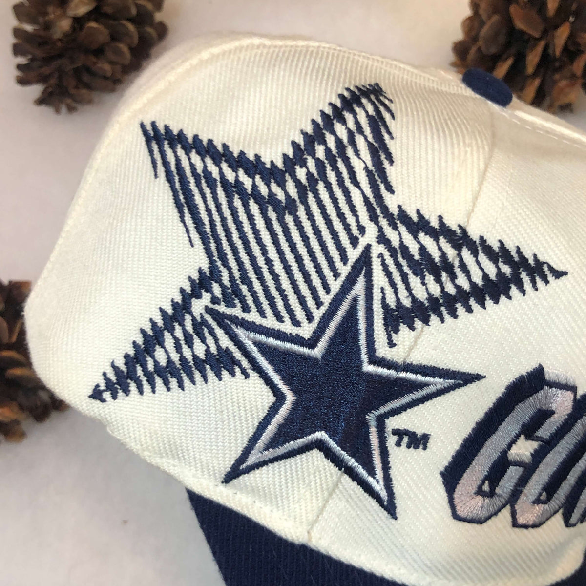 Vintage 90s Dallas COWBOYS Sports Specialties Shadow Snapback Hat Deadstock  Official NFL Pro Line Sideline Cap Block Script 2 Tone NoS