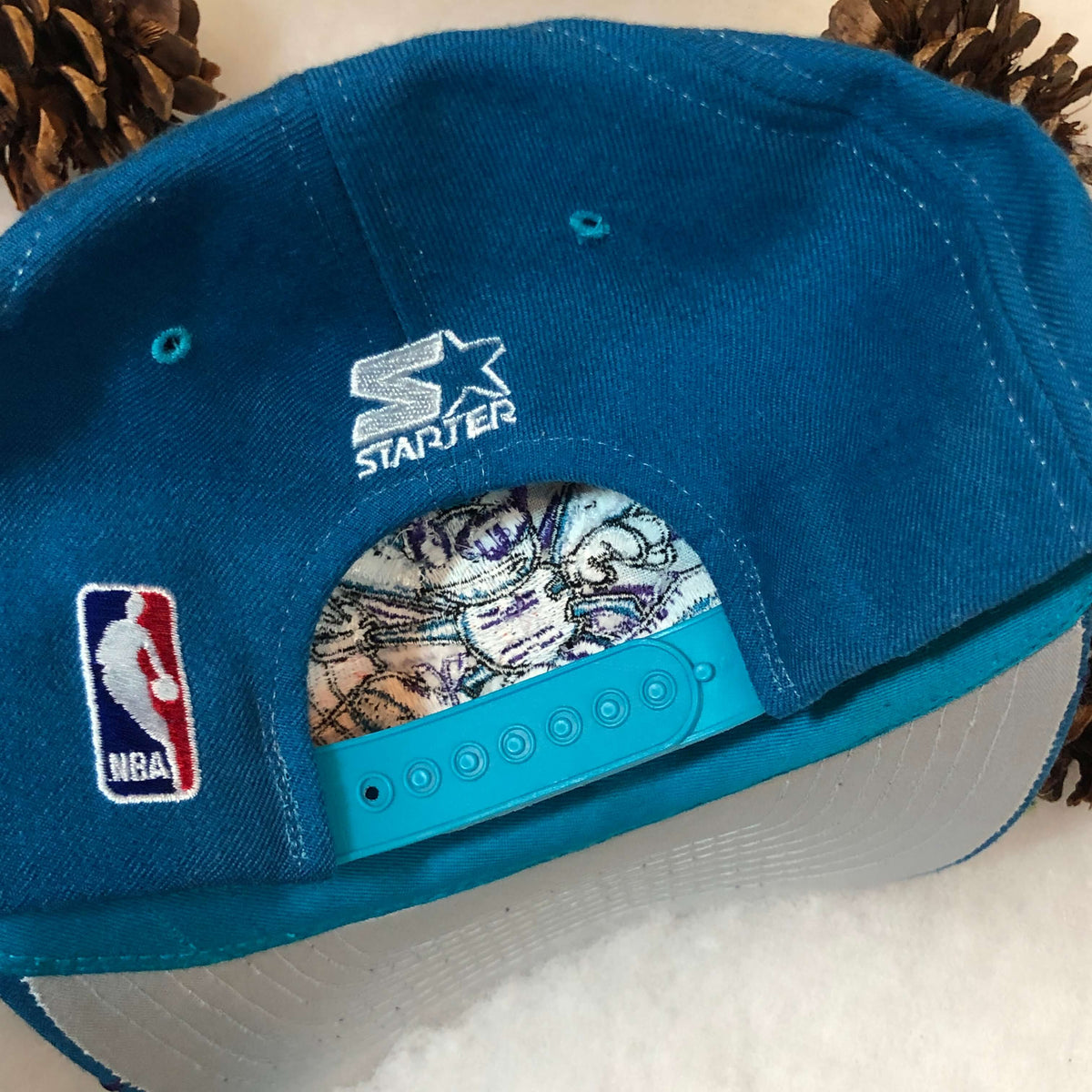 Vintage NWOT NBA Charlotte Hornets Starter Collision Wool Snapback