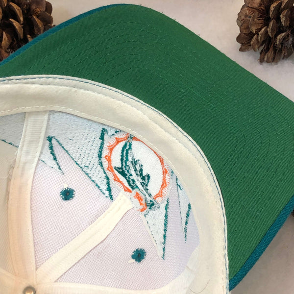 Vintage Deadstock NWOT NFL Miami Dolphins Logo Athletic Sharktooth Wool Snapback Hat