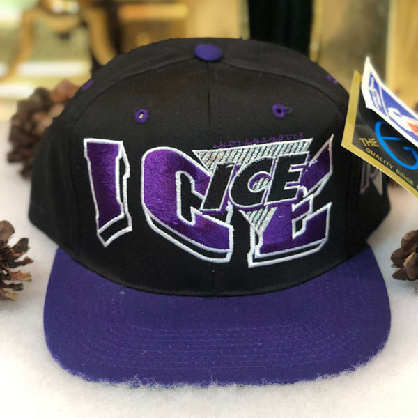 Vintage Deadstock NWT IHL Indianapolis Ice The G Cap Wave Snapback Hat