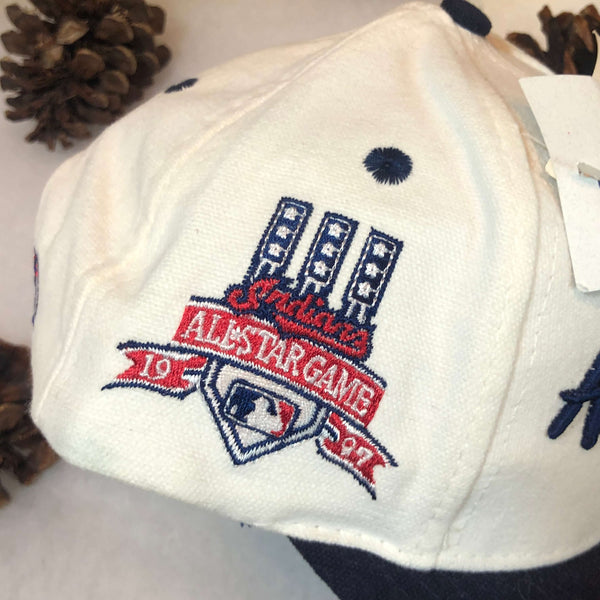 Vintage Deadstock NWT 1997 MLB All-Star Game Cleveland Indians The Game Circle Logo Snapback Hat