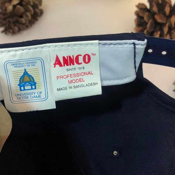 Vintage Deadstock NWT NCAA Notre Dame Fighting Irish Annco Twill Snapback Hat