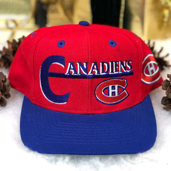 Vintage Deadstock NWOT NHL Montreal Canadiens Twins Enterprise Wool Snapback Hat