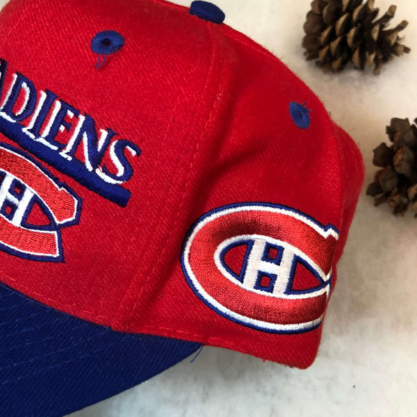 Vintage Deadstock NWOT NHL Montreal Canadiens Twins Enterprise Wool Snapback Hat