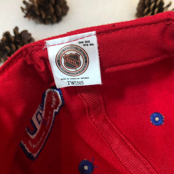 Vintage Deadstock NWOT NHL Montreal Canadiens Twins Enterprise Wool Snapback Hat