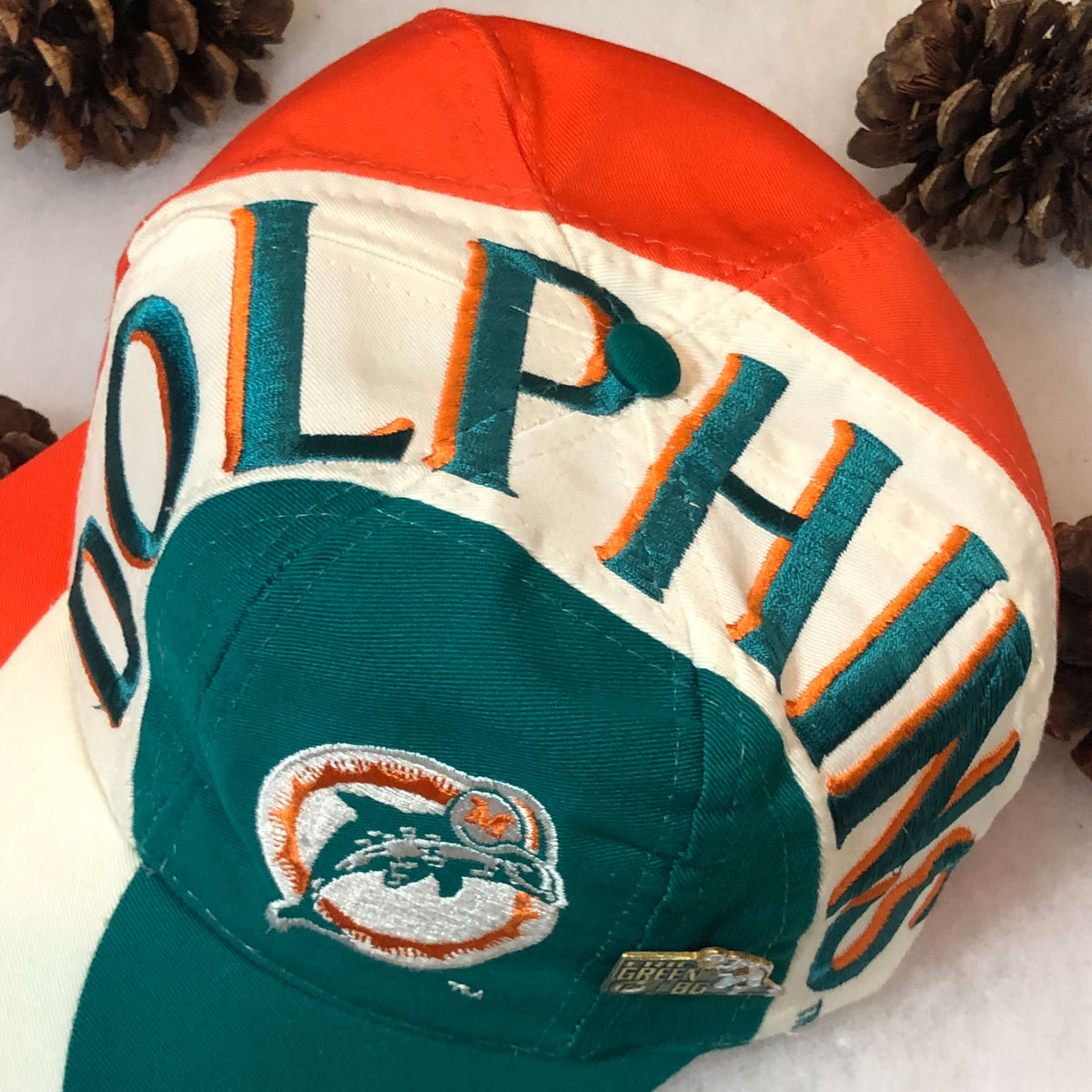 Vintage NFL Miami Dolphins Eastport Highway Twill Snapback Hat – 