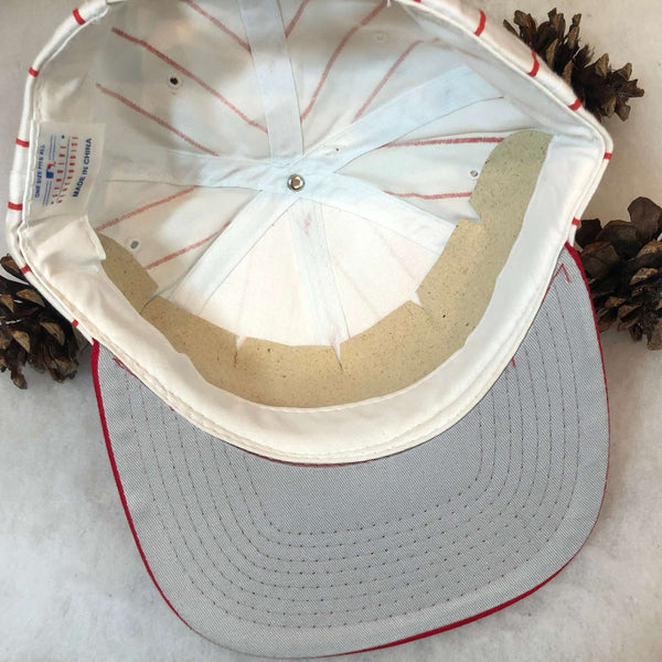 Vintage Deadstock NWT MLB Cincinnati Reds Pinstripe Universal Twill Snapback Hat