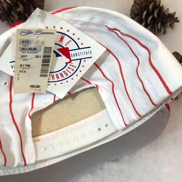 Vintage Deadstock NWT MLB Cincinnati Reds Pinstripe Universal Twill Snapback Hat