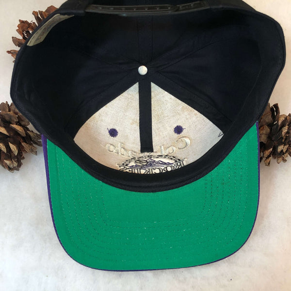 Vintage MLB Colorado Rockies Twins Enterprise Bar Line Twill Snapback Hat