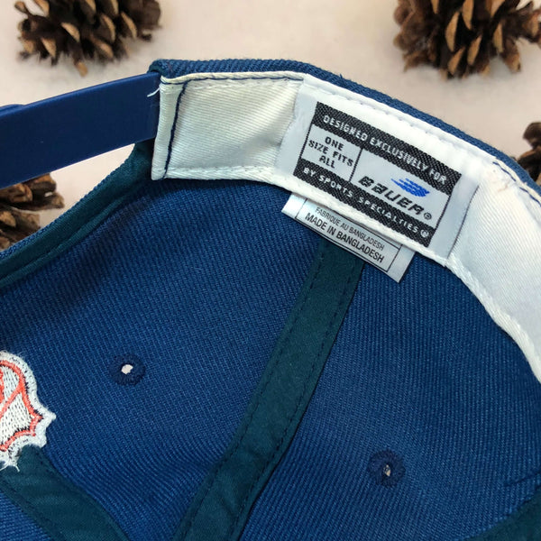 Vintage NHL Columbus Blue Jackets Bauer Wool Snapback Hat