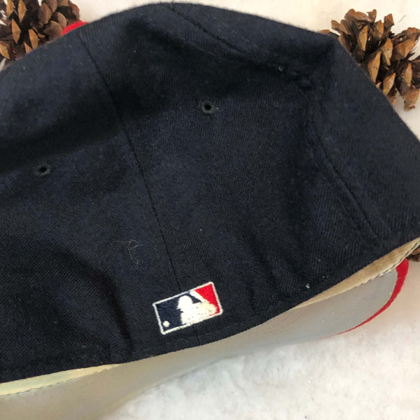 Vintage MLB Cleveland Indians New Era Wool Fitted Hat 7 1/4