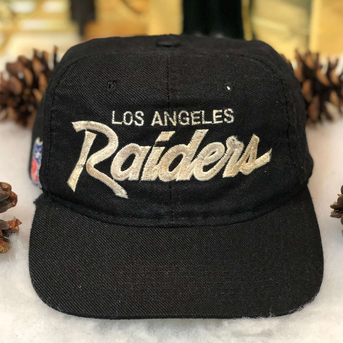 Rare VTG SPORTS SPECIALTIES Los Angeles Raiders Script Snapback Hat Cap 80s  90s