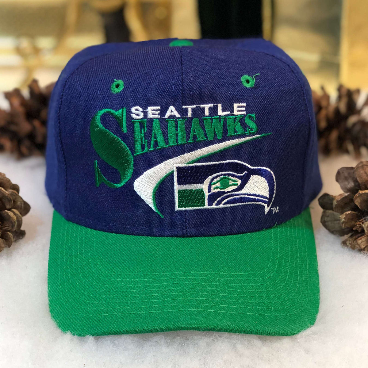 Vintage Drew Pearson Seattle Seahawks Two Toned Snapback — Roots