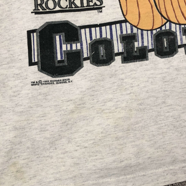 Vintage 1993 MLB Colorado Rockies Looney Tunes T-Shirt (M)