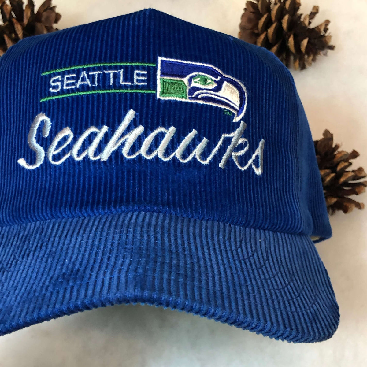 Vintage Deadstock NWT Annco NFL Seattle Seahawks Corduroy Snapback