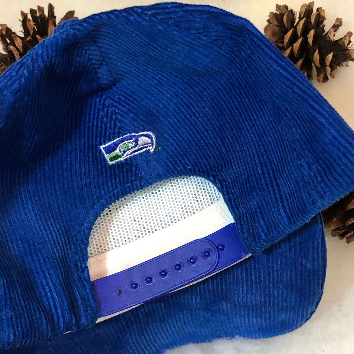 Vintage Seattle Seahawks Corduroy Snapback Hat - ShopperBoard