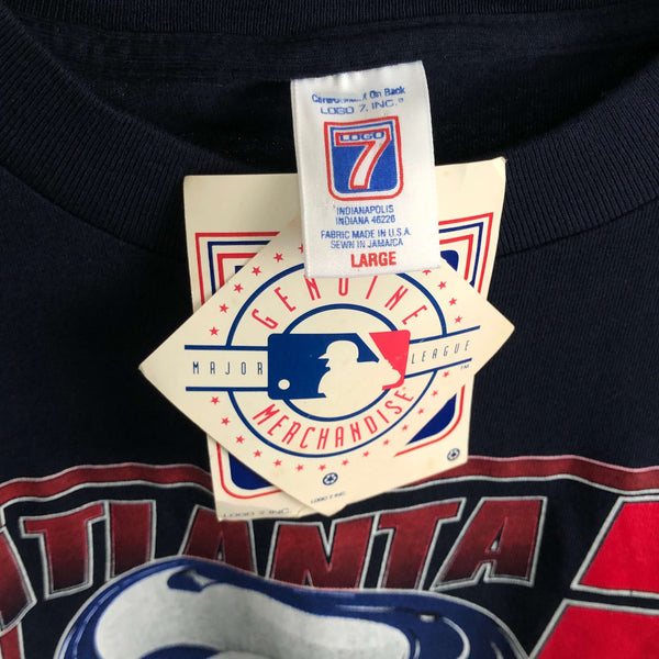 Vintage Deadstock NWT MLB Atlanta Braves Logo 7 T-Shirt (L)
