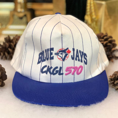 Vintage MLB Toronto Blue Jays CKGL 570 Radio Pinstripe Twill Snapback Hat