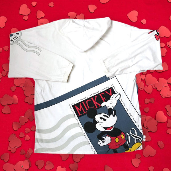 Vintage Disney Mickey Mouse "Dear Minnie" Letter Hoodie Sweatshirt (XL)